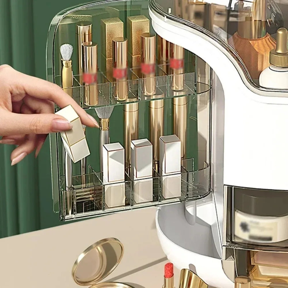 Desktop makeup organizer