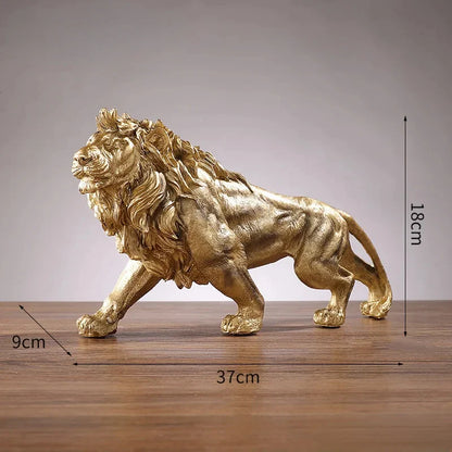 Golden Lion Sculpture