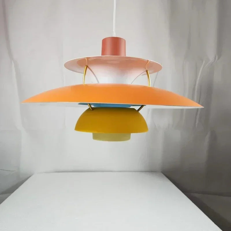 Danish Design Iron Pendant Chandelier Colorful