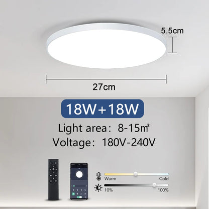 Circular Style Plafon With Remote Control Ceiling Light