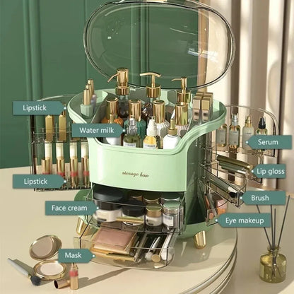 Desktop makeup organizer