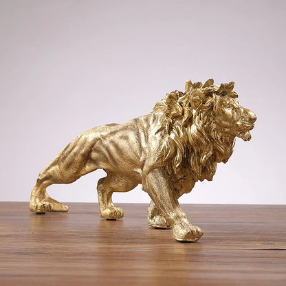 Golden Lion Sculpture