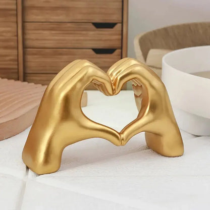 Resin Love Gesture Statues Sculptures Desktop Ornament