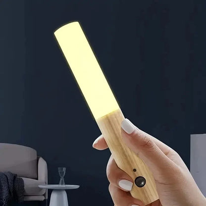 Wood Style Rechargeable Wall Light