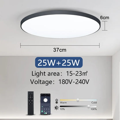 Circular Style Plafon With Remote Control Ceiling Light