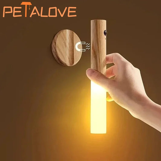 Wood Style Rechargeable Wall Light