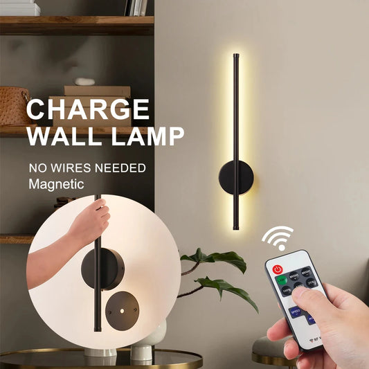 Rechargeable Cordless With Remote Control Sconce Wall Light