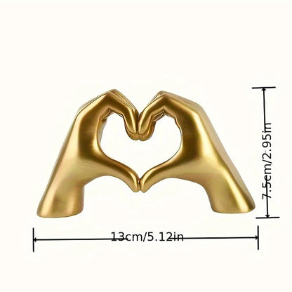 Resin Love Gesture Statues Sculptures Desktop Ornament