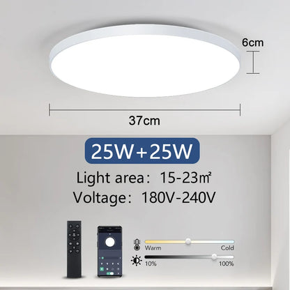 Circular Style Plafon With Remote Control Ceiling Light