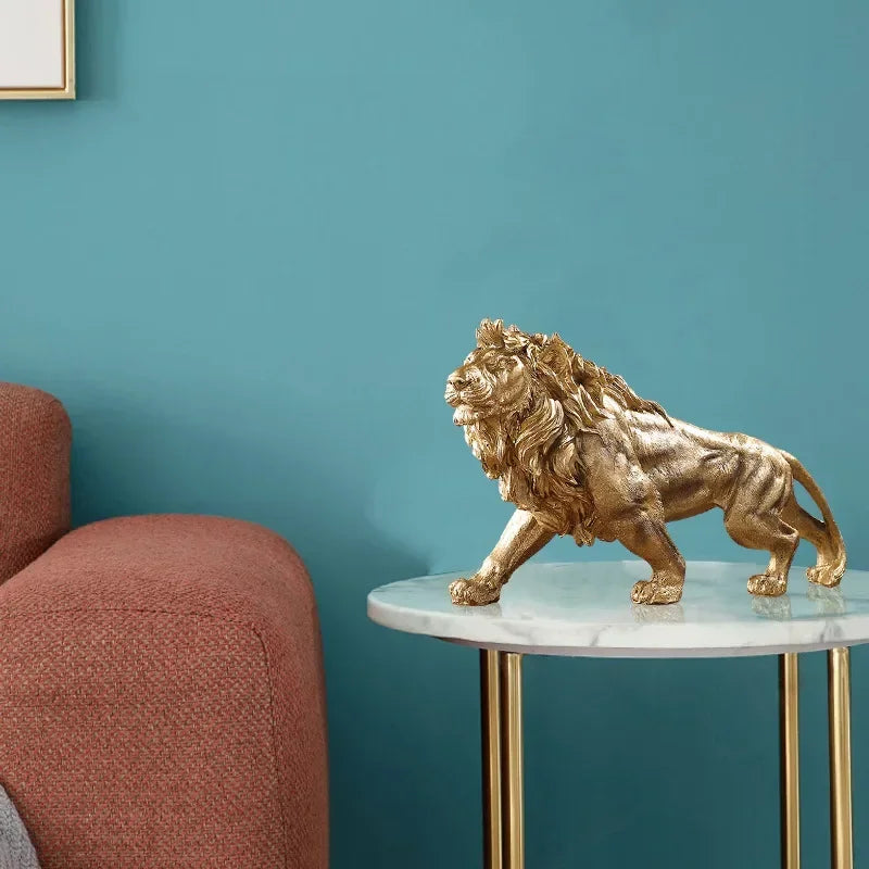 Golden Lion Sculpture