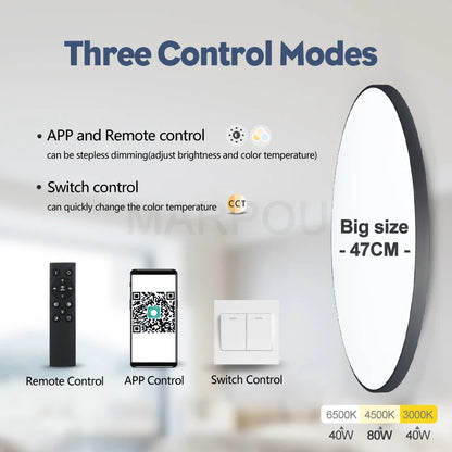 Circular Style Plafon With Remote Control Ceiling Light